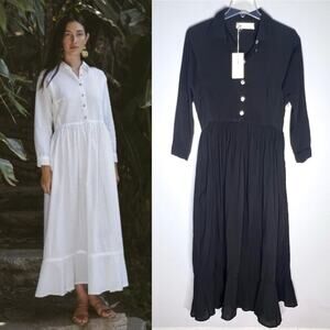 NEW Natalie Martin Heath Maxi Dress Black Sz XS